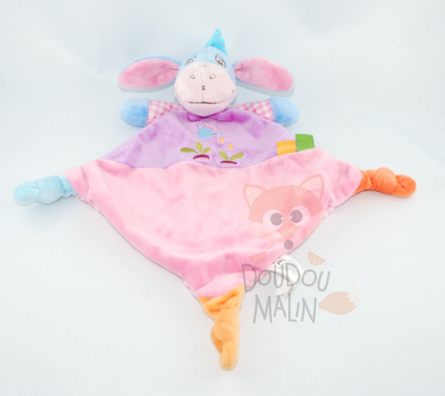  baby comforter eeyore purple blue pink  